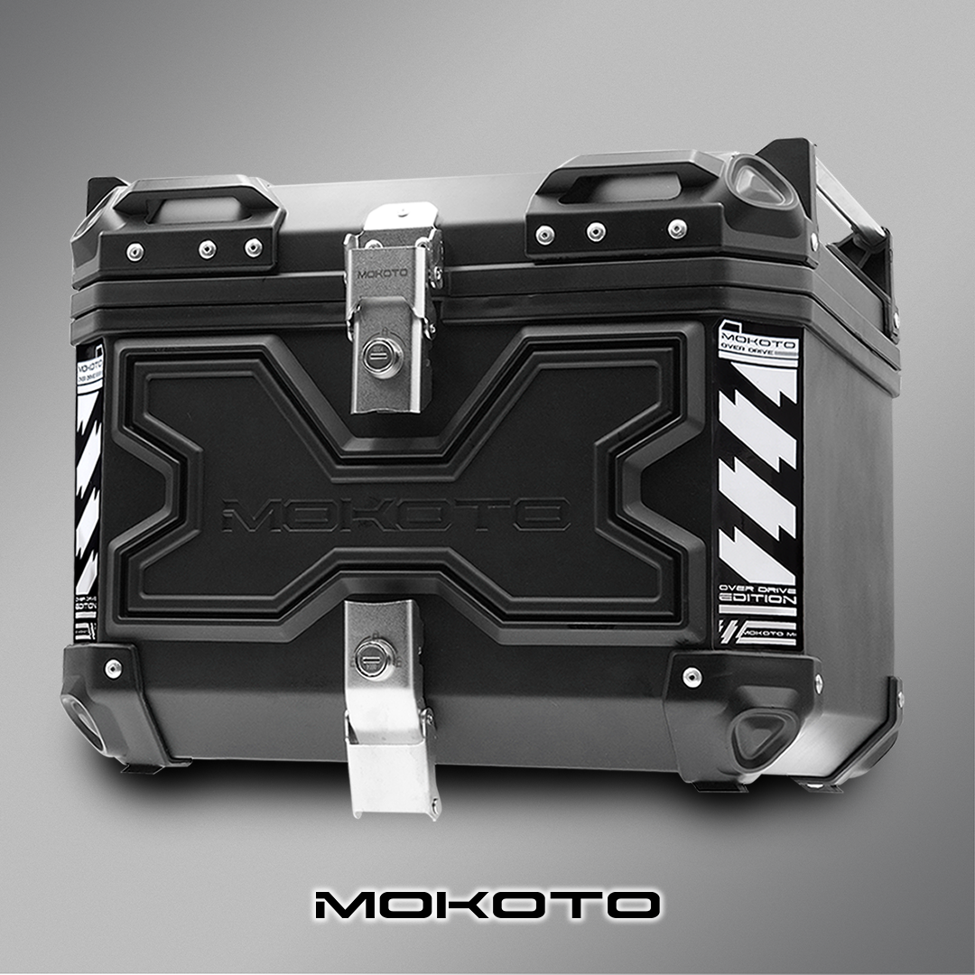 MOKOTO 47L ABS PLASTIC X DESIGN TOP BOX DOUBLE LOCK