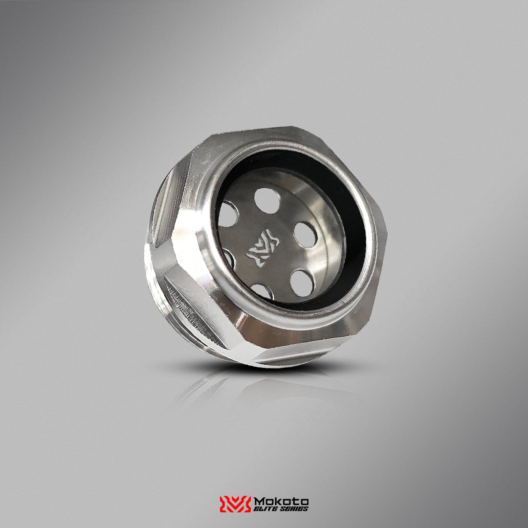 MOKOTO ELITE TAPPET CAP STAINLESS 304 GLASS WITH 0-RING RUBBER FOR CLICK V2V3V4 CLICK160 ADV160 V1 PCX160 V1