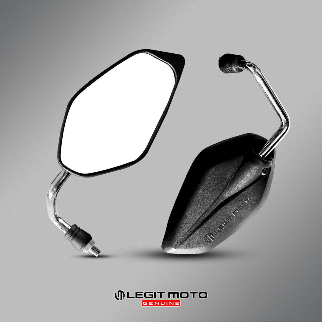LEGITMOTO SIDE MIRROR CURVE STEM HONDA / YAMAHA CHROME