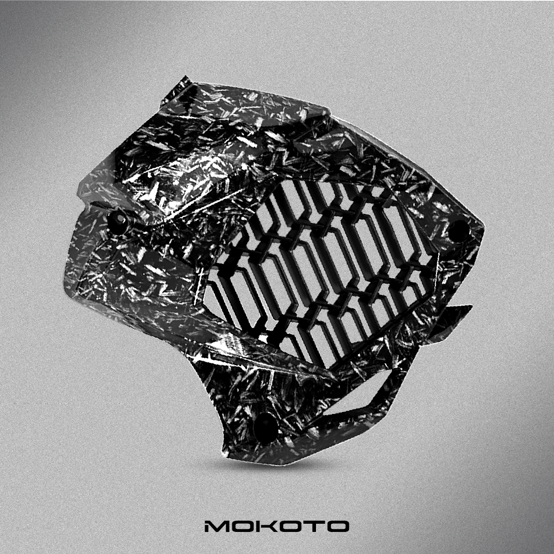 MOKOTO NMAX V2 RADIATOR COVER FORGED CARBON