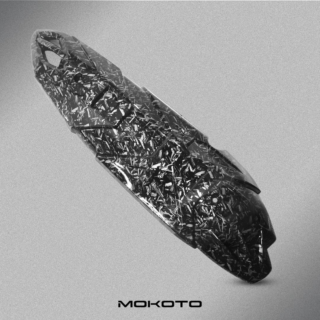 MOKOTO NMAX V2 V2.1 MUFFLER COVER FORGED CARBON