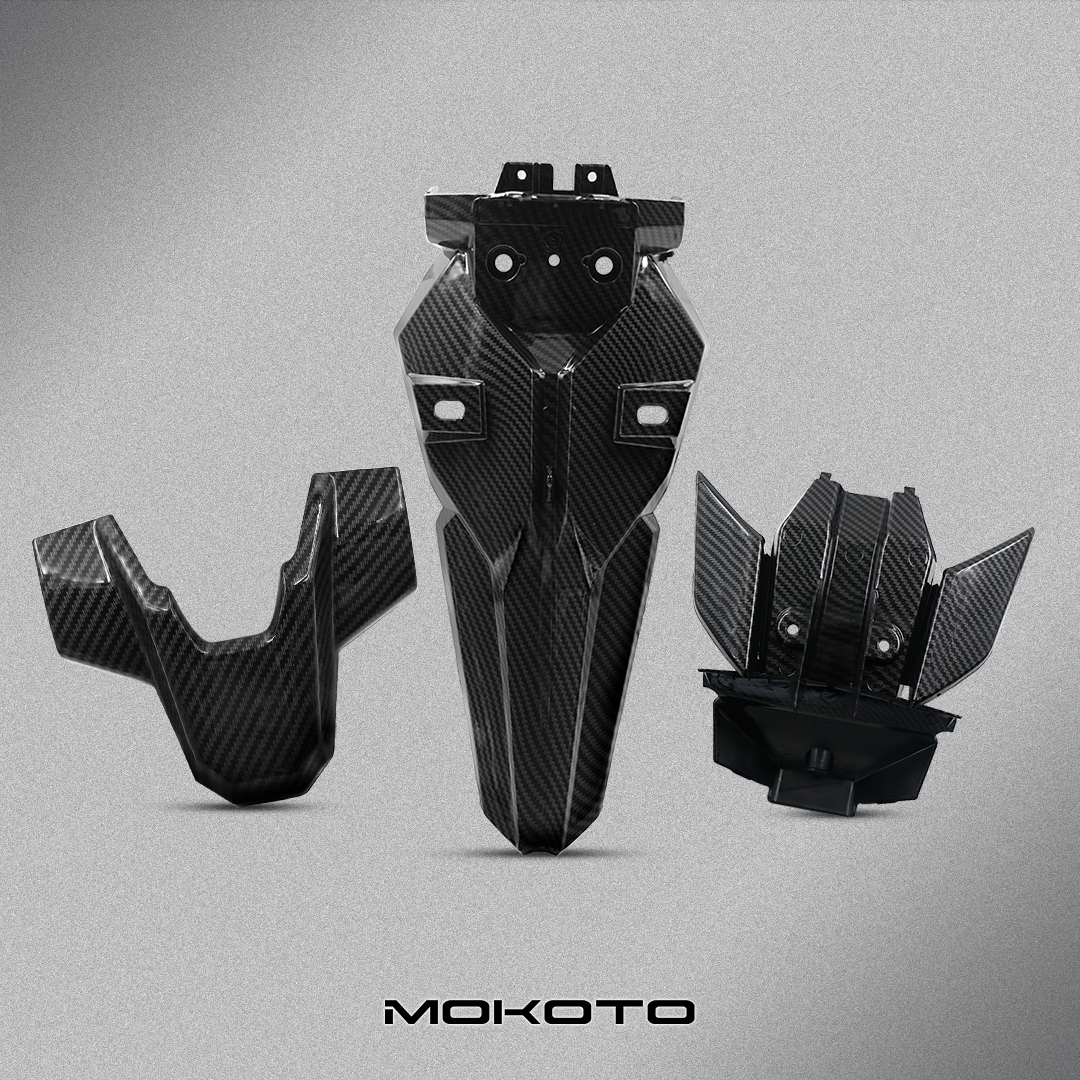 MOKOTO REAR FENDER COVER TAIL LIGHT COVER GARNISH SET CARBON CLICK V3 CLICK V2