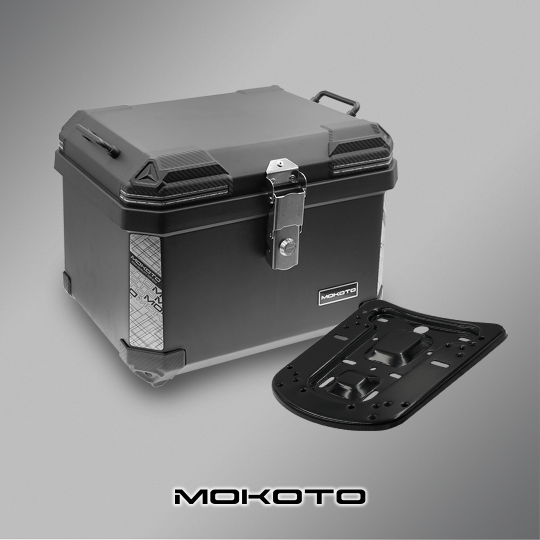 MOKOTO POLYPROPYLENE PLASTIC TOP BOX 45L MATTE BLACK