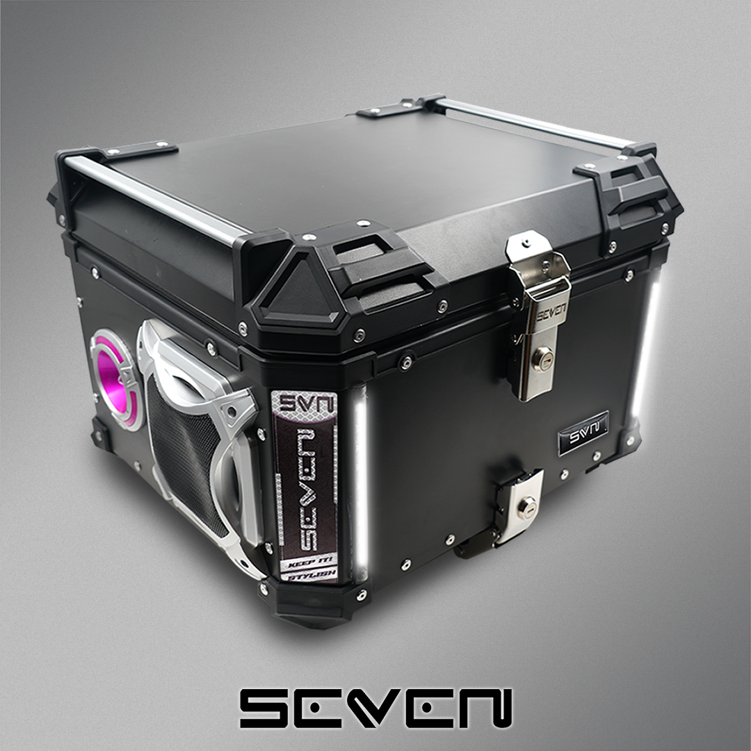 SEVEN 55 LITERS BUILT IN LED LIGHT & SPEAKER ALLOY TOPBOX