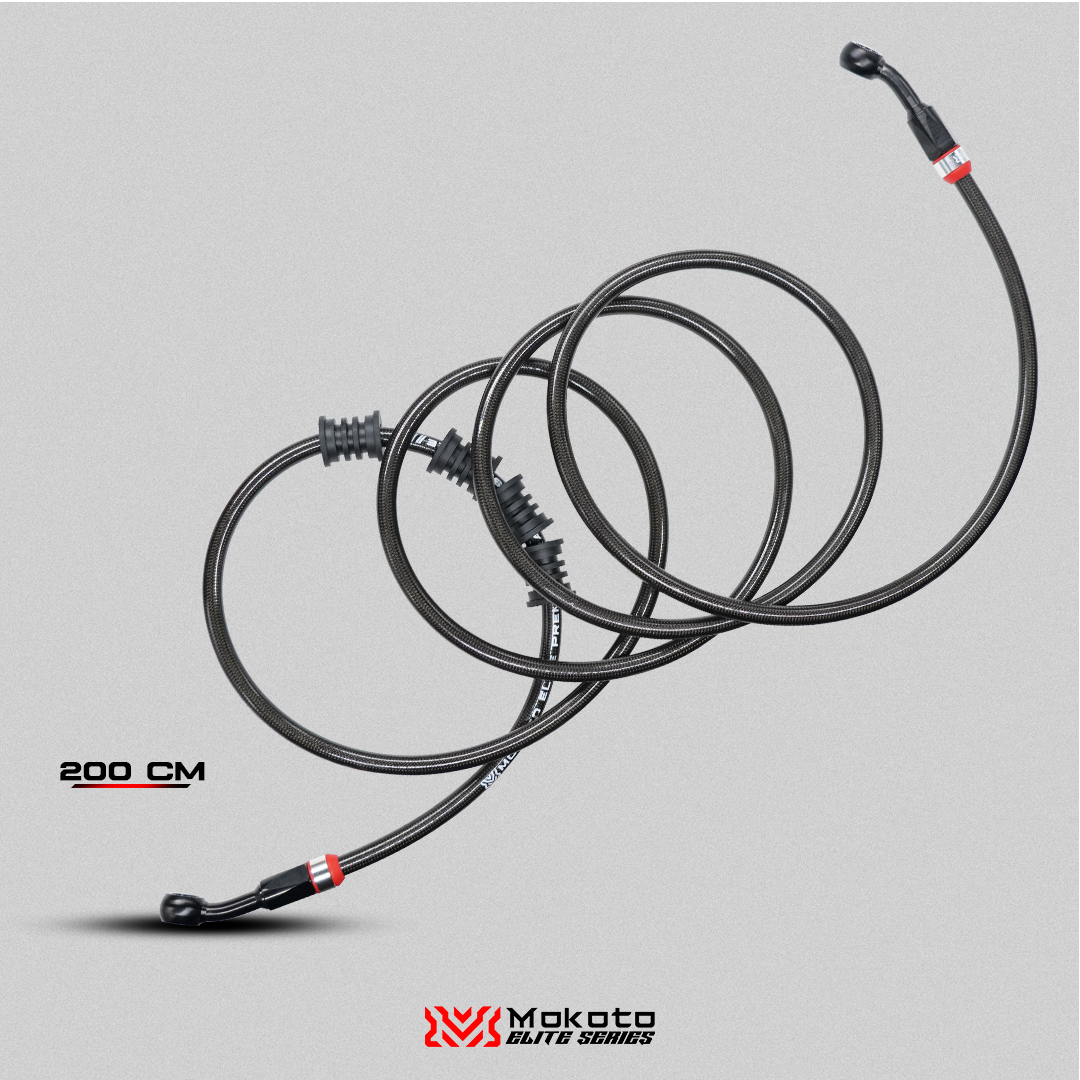 MOKOTO ELITE BRAKE HOSE STAINLESS STEEL DISC CALIPER HEAT RESISTANT HOSE
