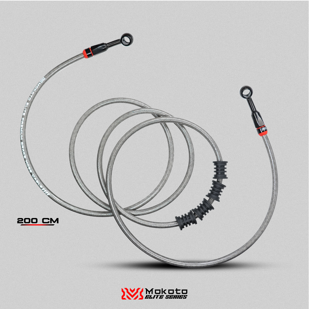 MOKOTO ELITE BRAKE HOSE STAINLESS STEEL DISC CALIPER HEAT RESISTANT HOSE