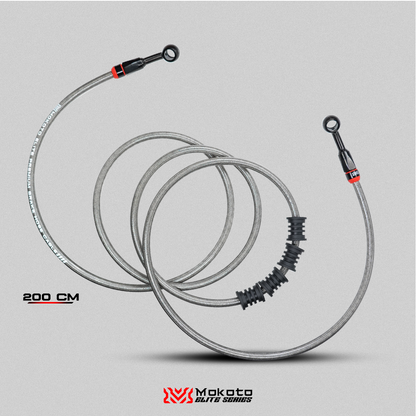 MOKOTO ELITE BRAKE HOSE STAINLESS STEEL DISC CALIPER HEAT RESISTANT HOSE