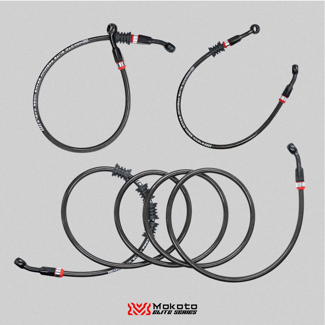 MOKOTO ELITE BRAKE HOSE STAINLESS STEEL DISC CALIPER HEAT RESISTANT HOSE