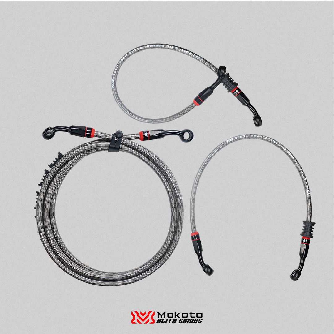 MOKOTO ELITE BRAKE HOSE STAINLESS STEEL DISC CALIPER HEAT RESISTANT HOSE