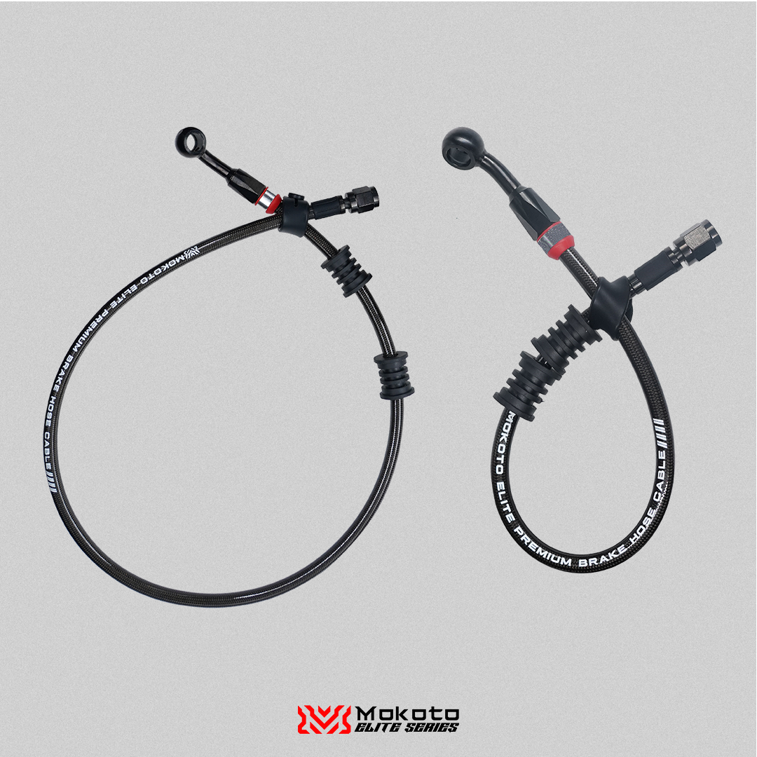 MOKOTO ELITE BRAKE HOSE STAINLESS STEEL DISC CALIPER HEAT RESISTANT HOSE