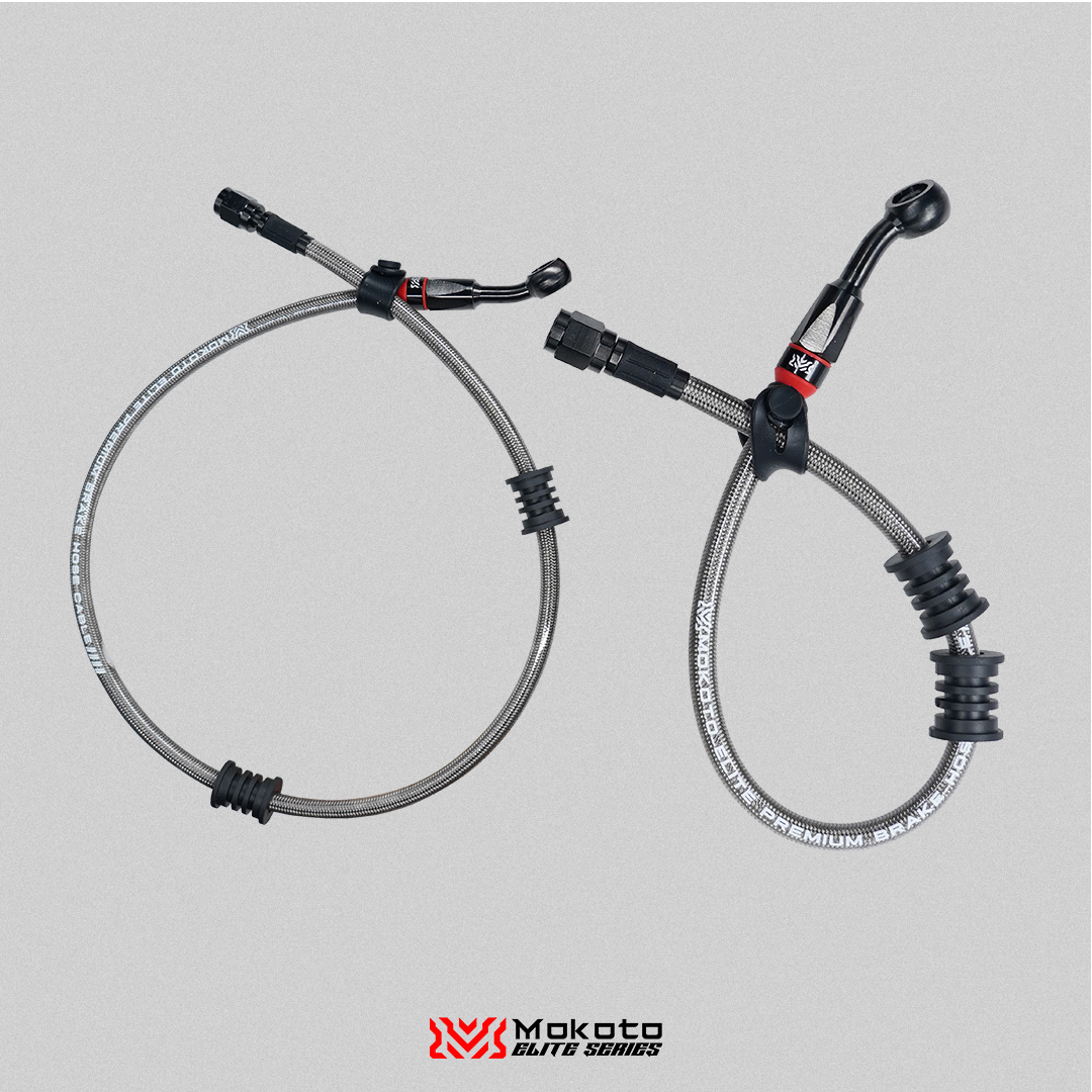 MOKOTO ELITE BRAKE HOSE STAINLESS STEEL DISC CALIPER HEAT RESISTANT HOSE