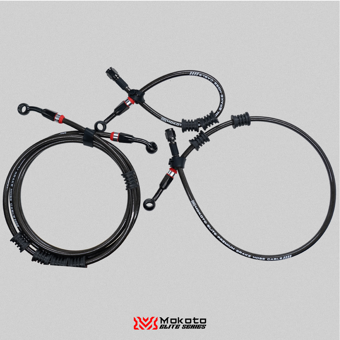MOKOTO ELITE BRAKE HOSE STAINLESS STEEL DISC CALIPER HEAT RESISTANT HOSE