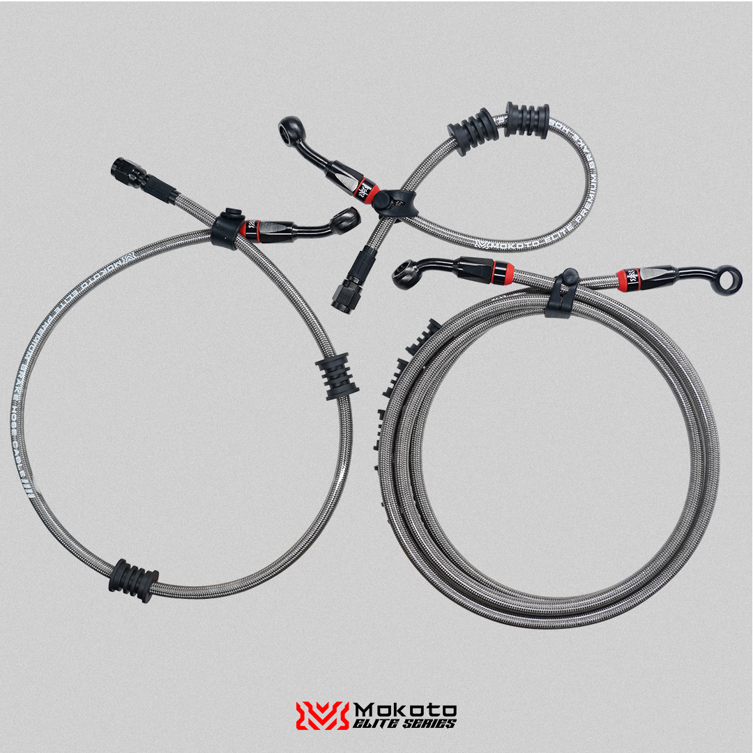 MOKOTO ELITE BRAKE HOSE STAINLESS STEEL DISC CALIPER HEAT RESISTANT HOSE
