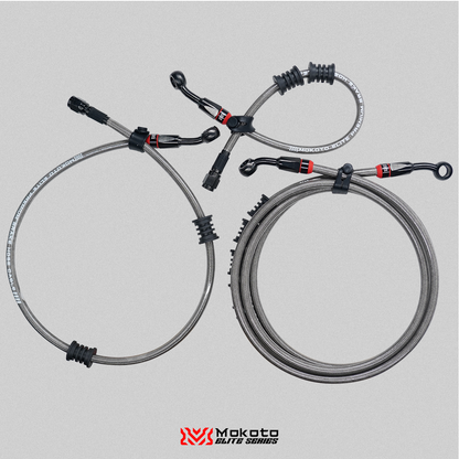 MOKOTO ELITE BRAKE HOSE STAINLESS STEEL DISC CALIPER HEAT RESISTANT HOSE