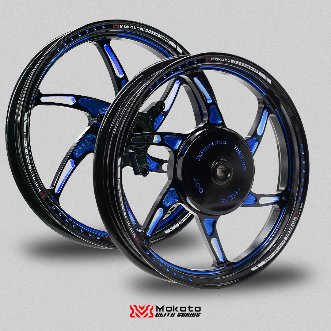 MOKOTO ELITE SPEC R1 SPORTS RIM MAGS 5 HOLES 6 SPOKES