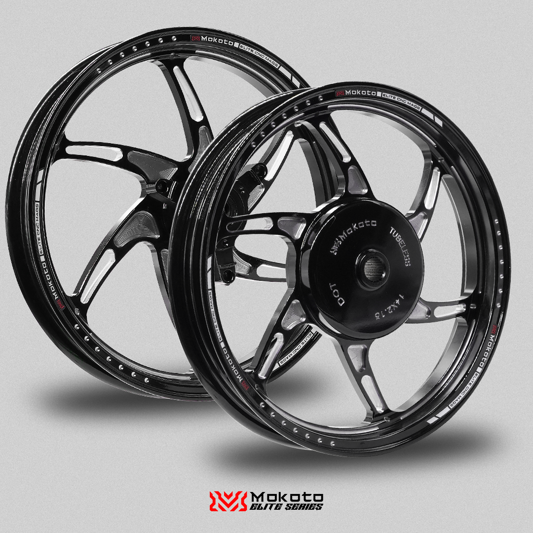 MOKOTO ELITE SPEC R1 SPORTS RIM MAGS 5 HOLES 6 SPOKES