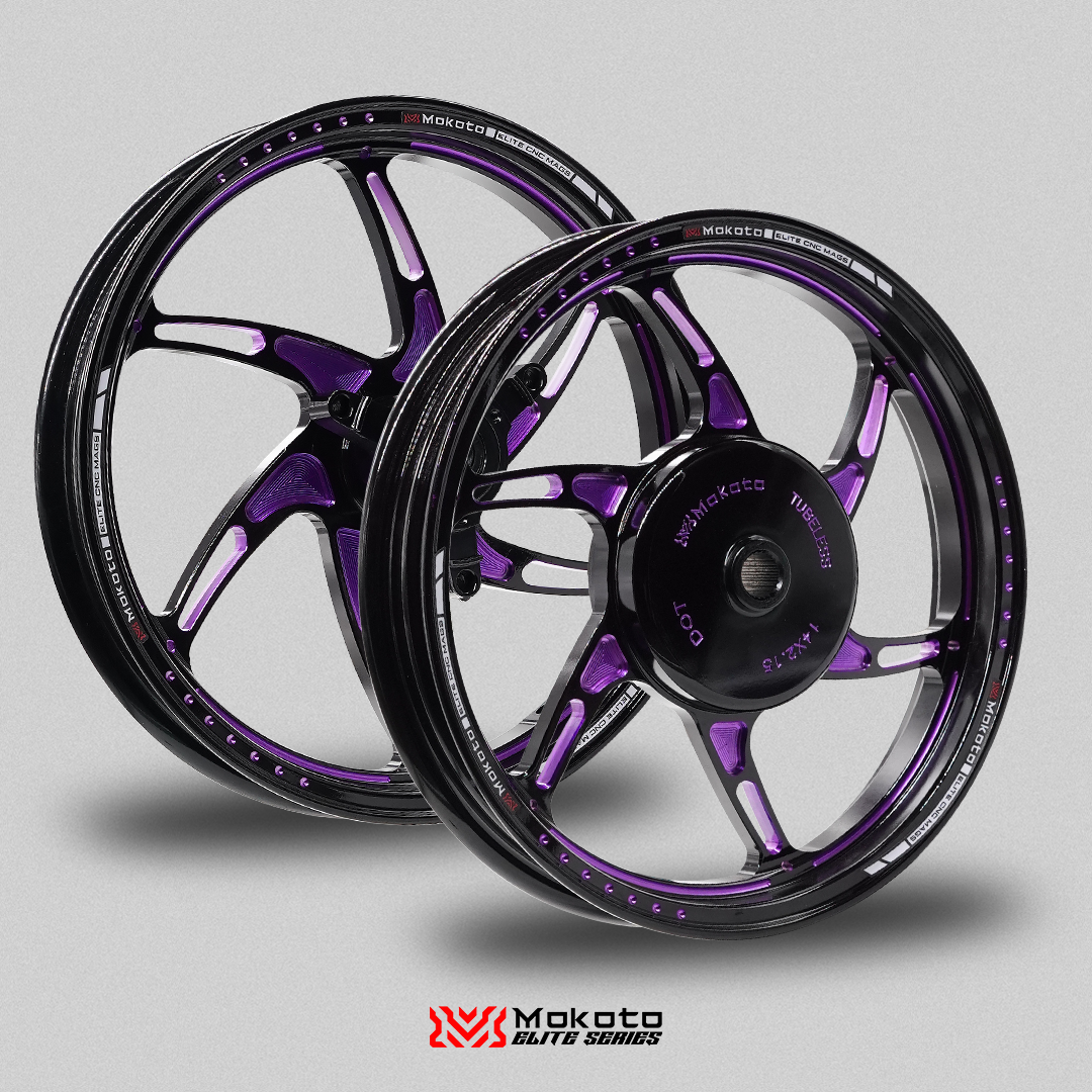 MOKOTO ELITE SPEC R1 SPORTS RIM MAGS 5 HOLES 6 SPOKES