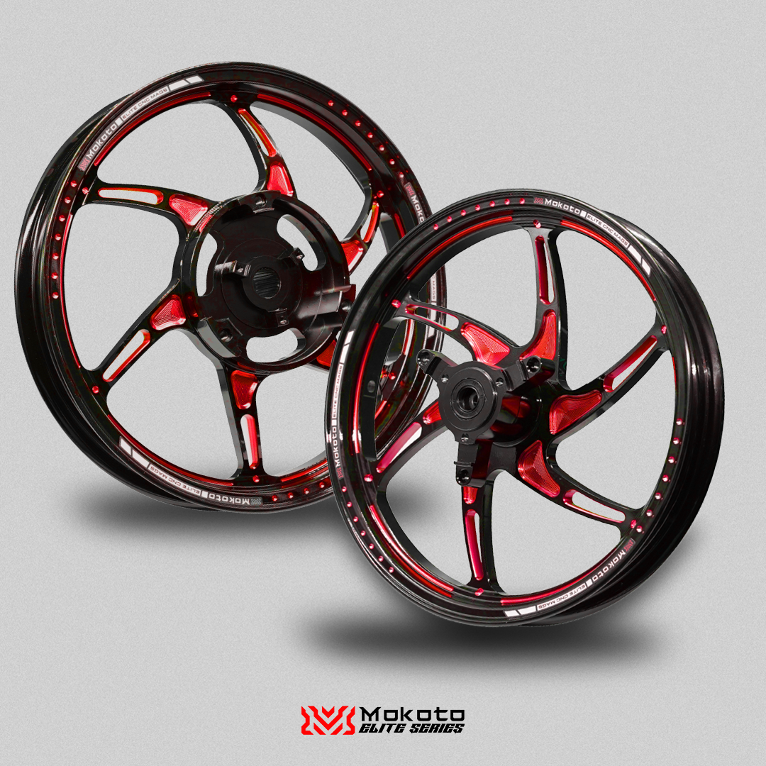 MOKOTO ELITE SPEC R1 SPORTS RIM MAGS 5 HOLES 6 SPOKES