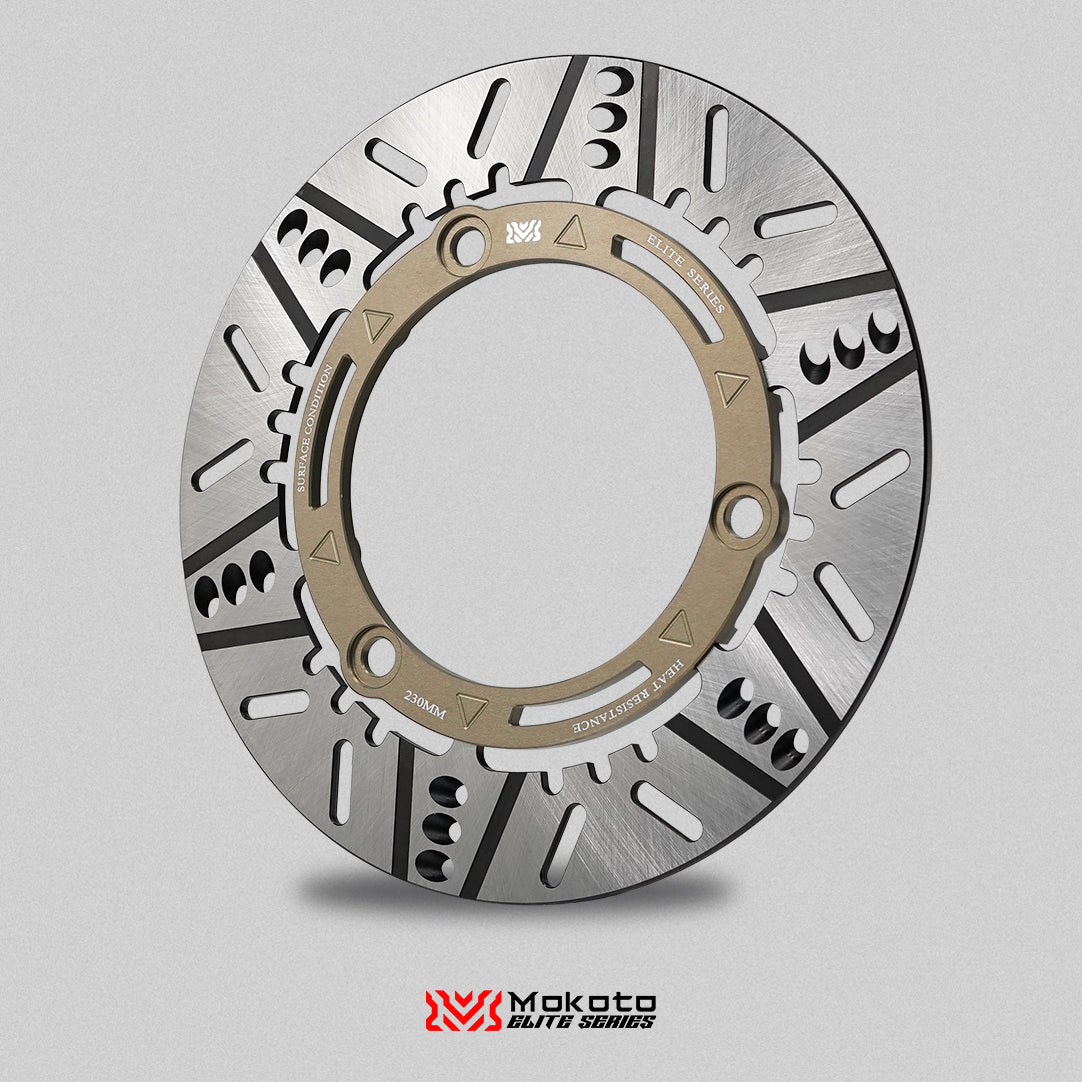 MOKOTO ELITE ASTRA FRONT FLOATING DISC 230MM 3 HOLES FOR NMAX / AEROX V1 V2 V3 A7075 ALUMINUM