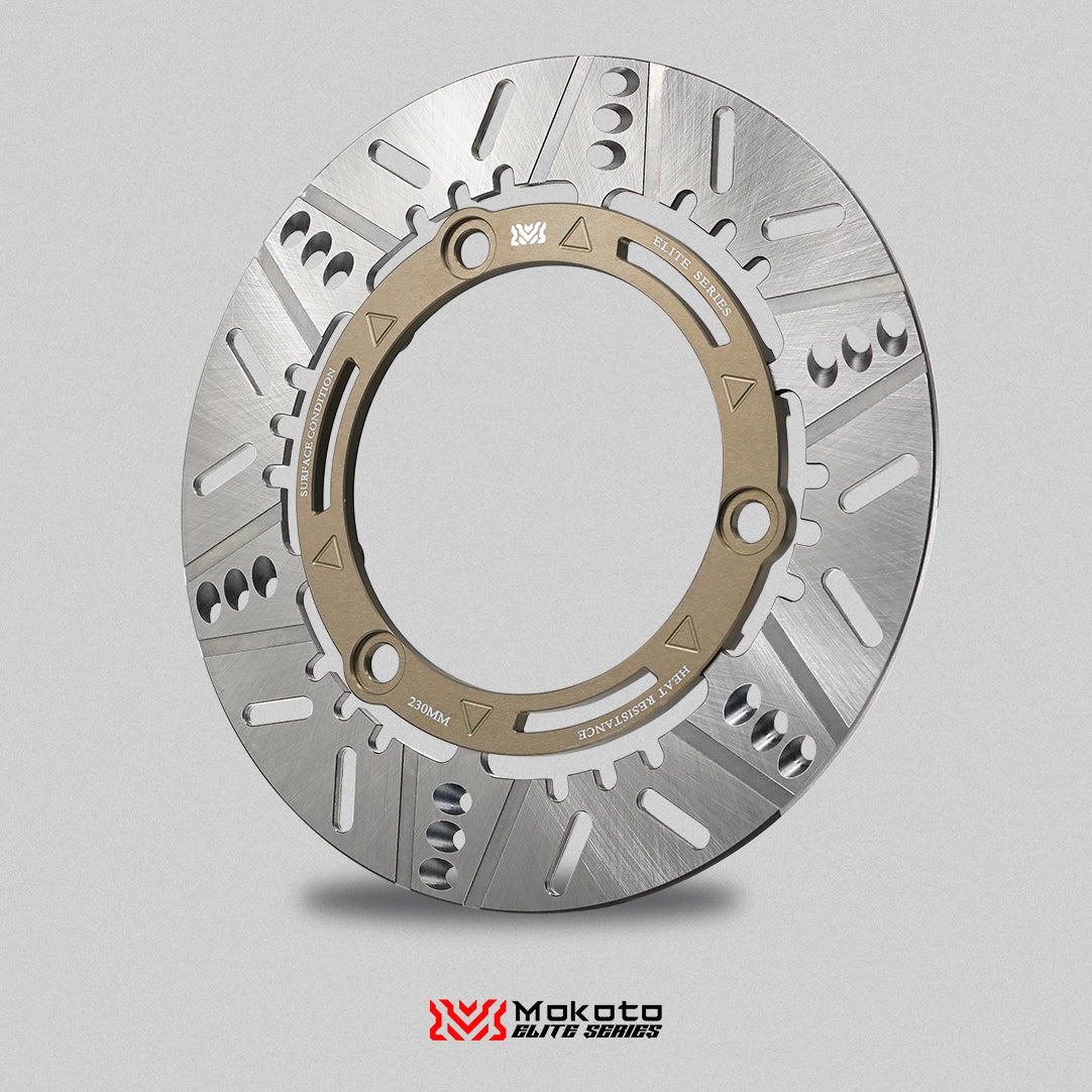 MOKOTO ELITE ASTRA FRONT FLOATING DISC 230MM 3 HOLES FOR NMAX / AEROX V1 V2 V3 A7075 ALUMINUM