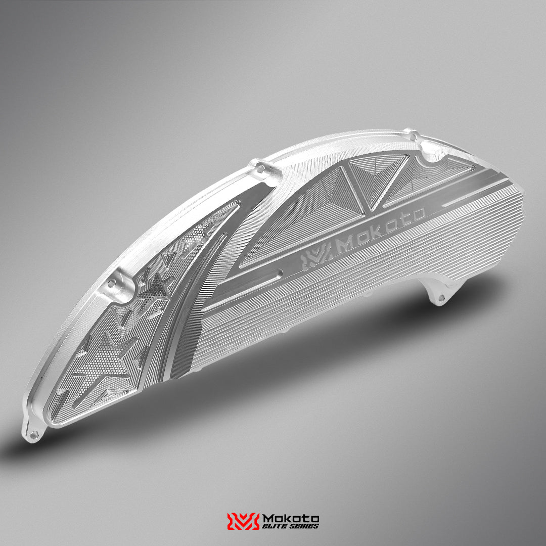 MOKOTO ELITE SILVER CNC ALLOY AIR  FILTER COVER  NMAX V2 V3 / AEROX V2 V3