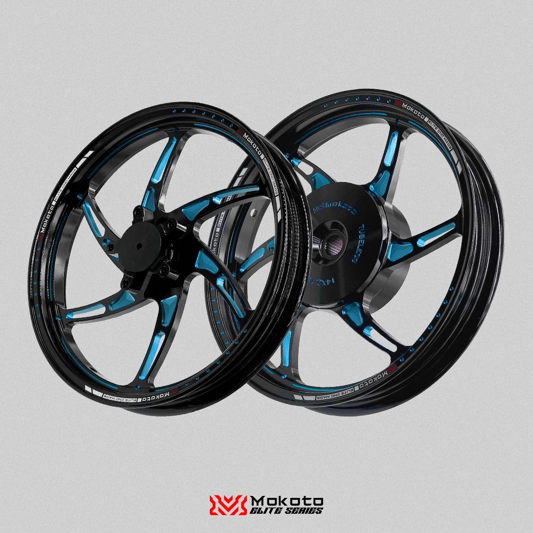 MOKOTO ELITE SPEC R1 SPORTS RIM MAGS 5 HOLES 6 SPOKES