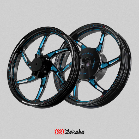 MOKOTO ELITE SPEC R1 SPORTS RIM MAGS 5 HOLES 6 SPOKES