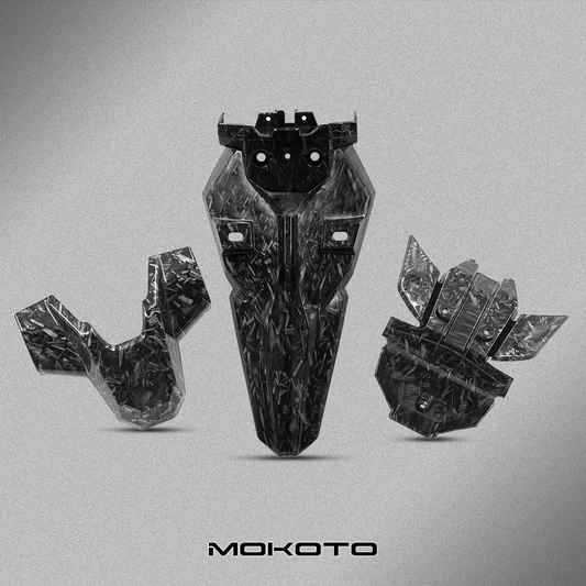 MOKOTO 3 IN 1 REAR FENDER COVER GARNISH SET CARBON REAR FENDER TAIL LIGHT COVER GARNISH SET  CLICK V3 CLICK V2 3 IN 1