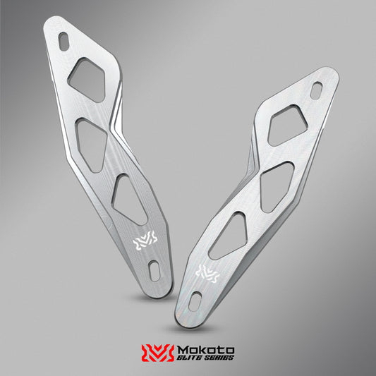 MOKOTO ELITE WIND SHIELD GARNISH CNC NMAX V3 SILVER