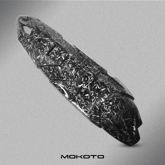MOKOTO NMAX V2 V2.1 MUFFLER COVER FORGED CARBON