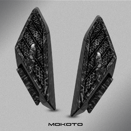 MOKOTO NMAX V2 V2.1 SIDE VENT GARNISH COVER SET FORGED CARBON