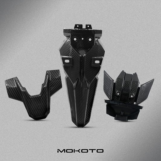 MOKOTO REAR FENDER COVER TAIL LIGHT COVER GARNISH SET CARBON CLICK V3 CLICK V2
