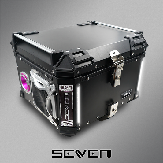 SEVEN 55 LITERS BUILT IN LED LIGHT & SPEAKER  ALLOY TOPBOX